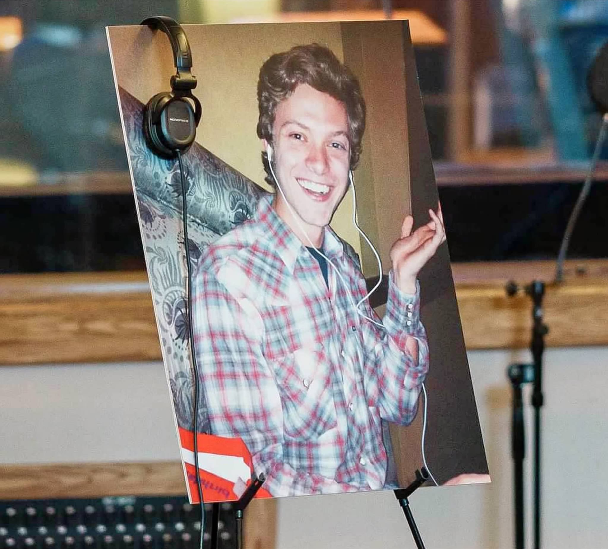Photo of Mac in the studio.
